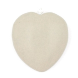 Houten hanger hart beige 40mm (3 st.))