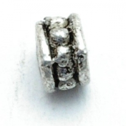 Metaal, spacer, zilver, 4 mm (20 st.)