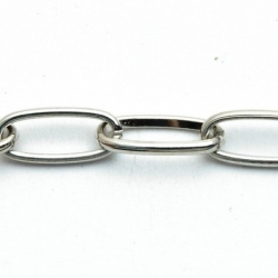Jasseron ketting, zilver (1 mtr.)