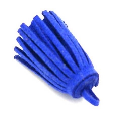 Kwastje suede blauw 3cm (3 st.)