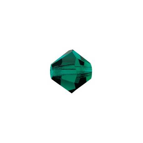 MC Bead, Rondell / Bicone, Emerald, 4 mm