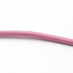 Natuurleer, roze, 4 mm (1 meter)