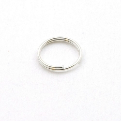 Ring split zilver 12 mm (10 gram)