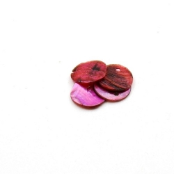 Schelpbedels, roze, 12 mm (12 gr.)