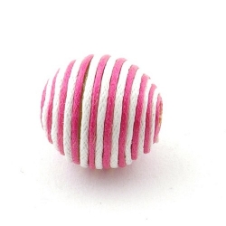 Touwkraal, roze/wit, 21 mm (3 st.)