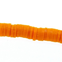 Fimokraal, schijfje, oranje, 1 x 6 mm (streng)