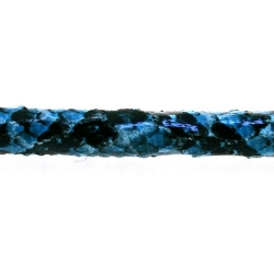 Snakeleather, rond, turquoise, 6 mm (1 mtr.)