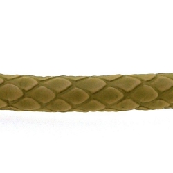 Snakeleather, rond, lichtbruin, 6 mm (1 mtr.)