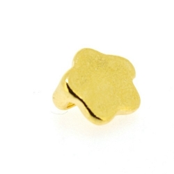 DQ leerschuiver goud bloem 10mm (3 st.)