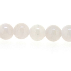 Gekleurd steen kraal, rond, wit, 4 mm (streng)